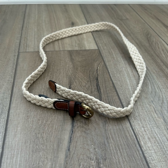J Crew Women’s Cream Braided Belt - Size S/M - Picture 2 of 12
